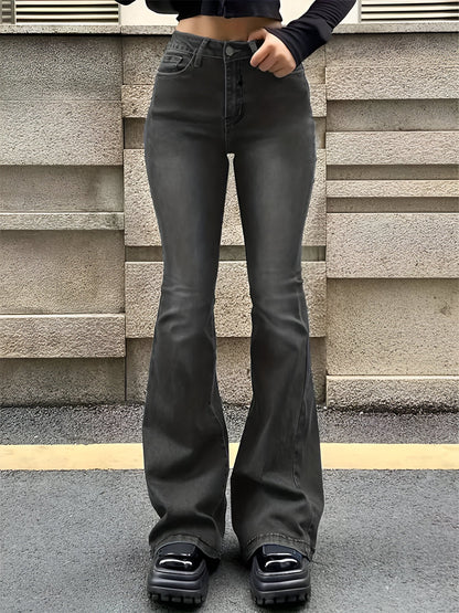 Ivka | High-Waist Flare Stretch Mustache Jeans