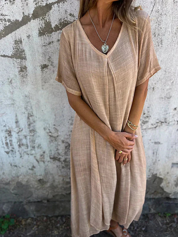 Fern - Baumwoll-Leinen-Kleid