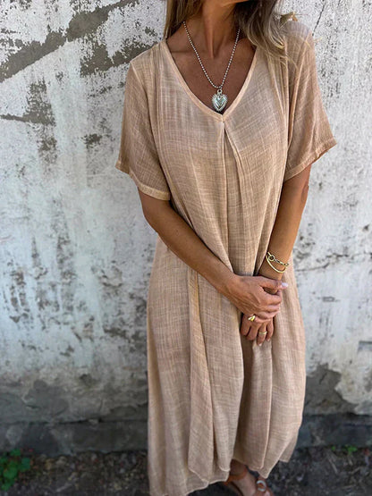 Fern - Baumwoll-Leinen-Kleid