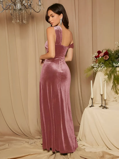 Eliska | Sexy Samt Bodycon Kleid mit Seitenschlitz