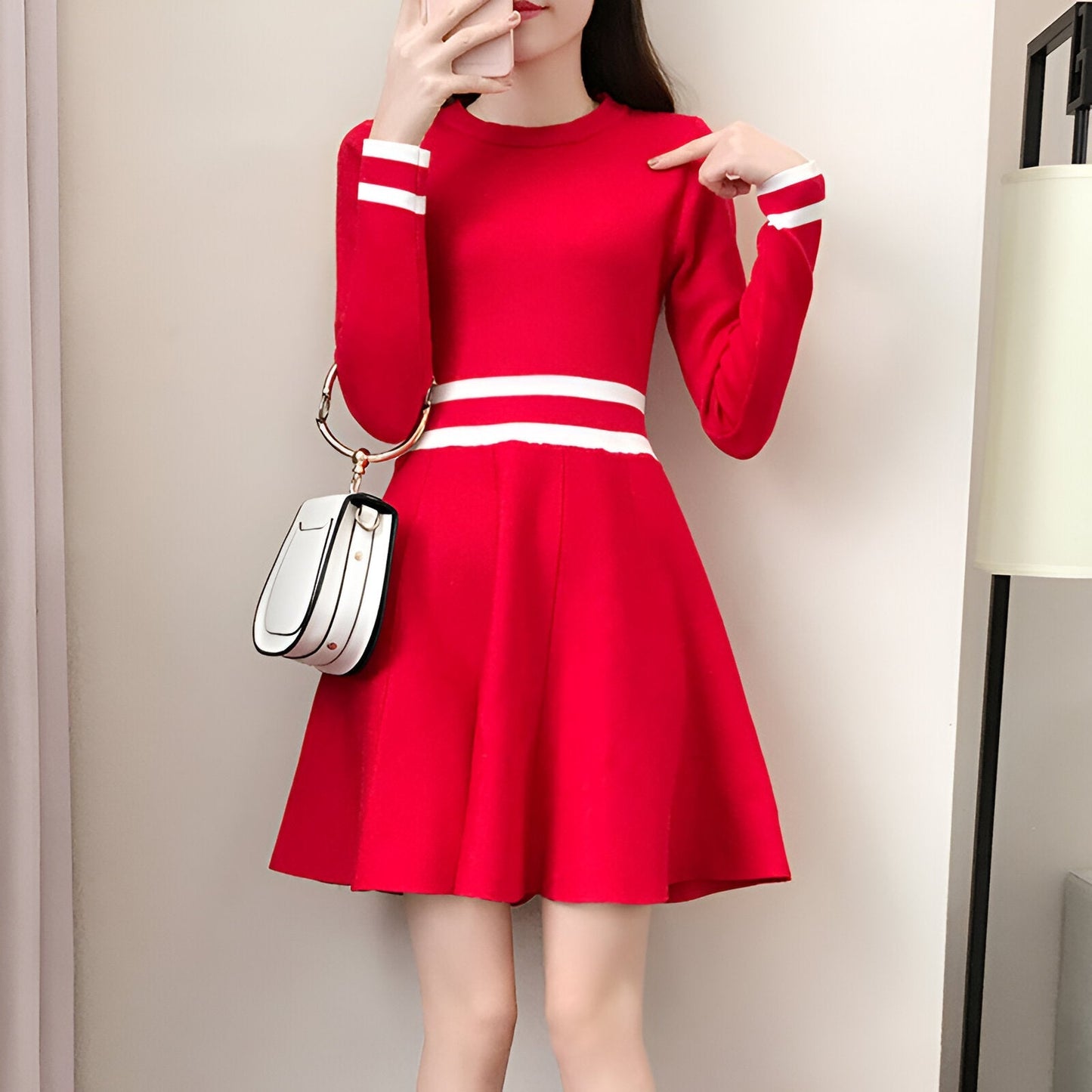 Rafaela | Auffälliges Colorblock-Mini-Kleid für den perfekten Abend