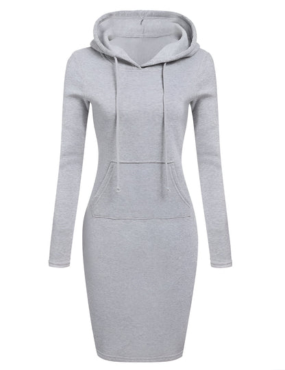 Leonie | Gemütliches & Schickes Kapuzen-Sweatshirt-Kleid für den Herbst