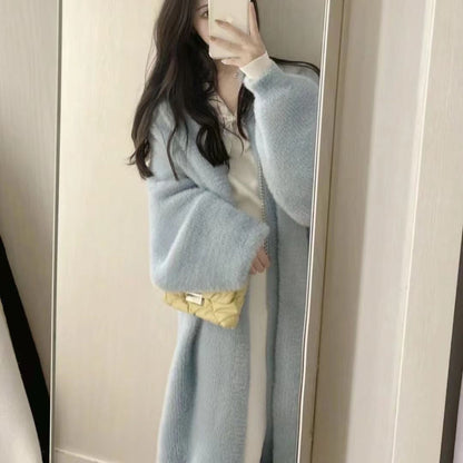 Evin | Weißer Langer Cardigan
