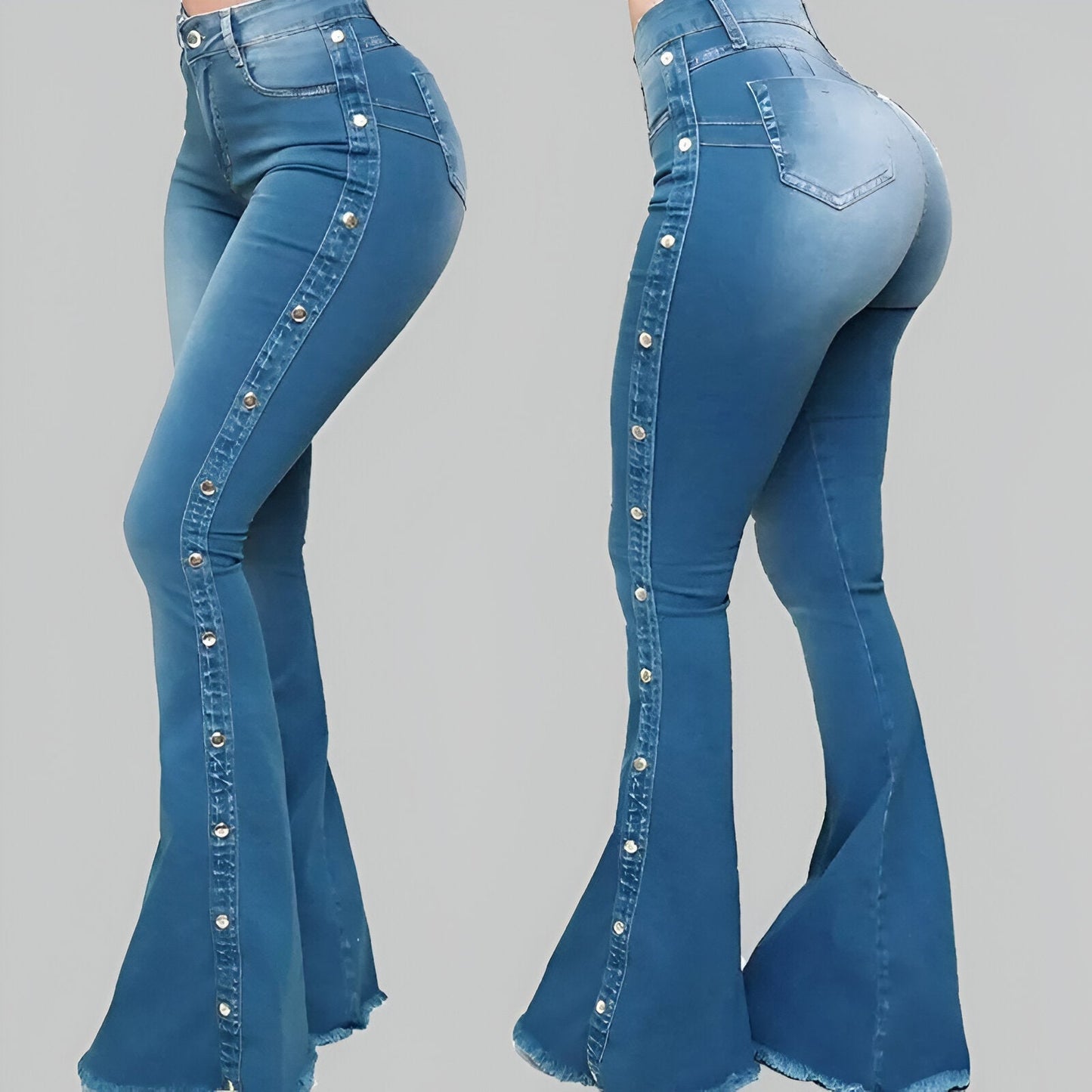 Genoveva | Vintage-inspirierte High-Waist Flared Jeans