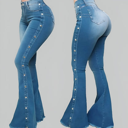 Genoveva | Vintage-inspirierte High-Waist Flared Jeans