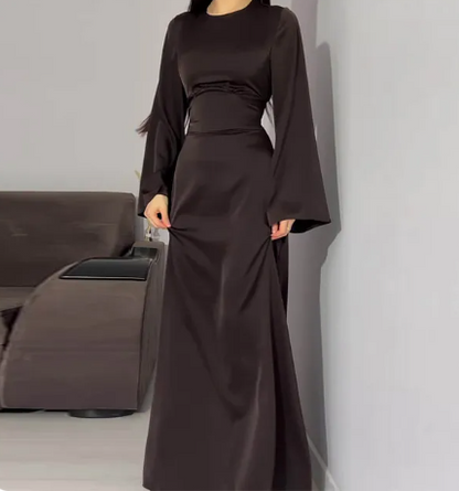 Irma - 2024 Damen Satin Lange Kleider Sexy Spitze