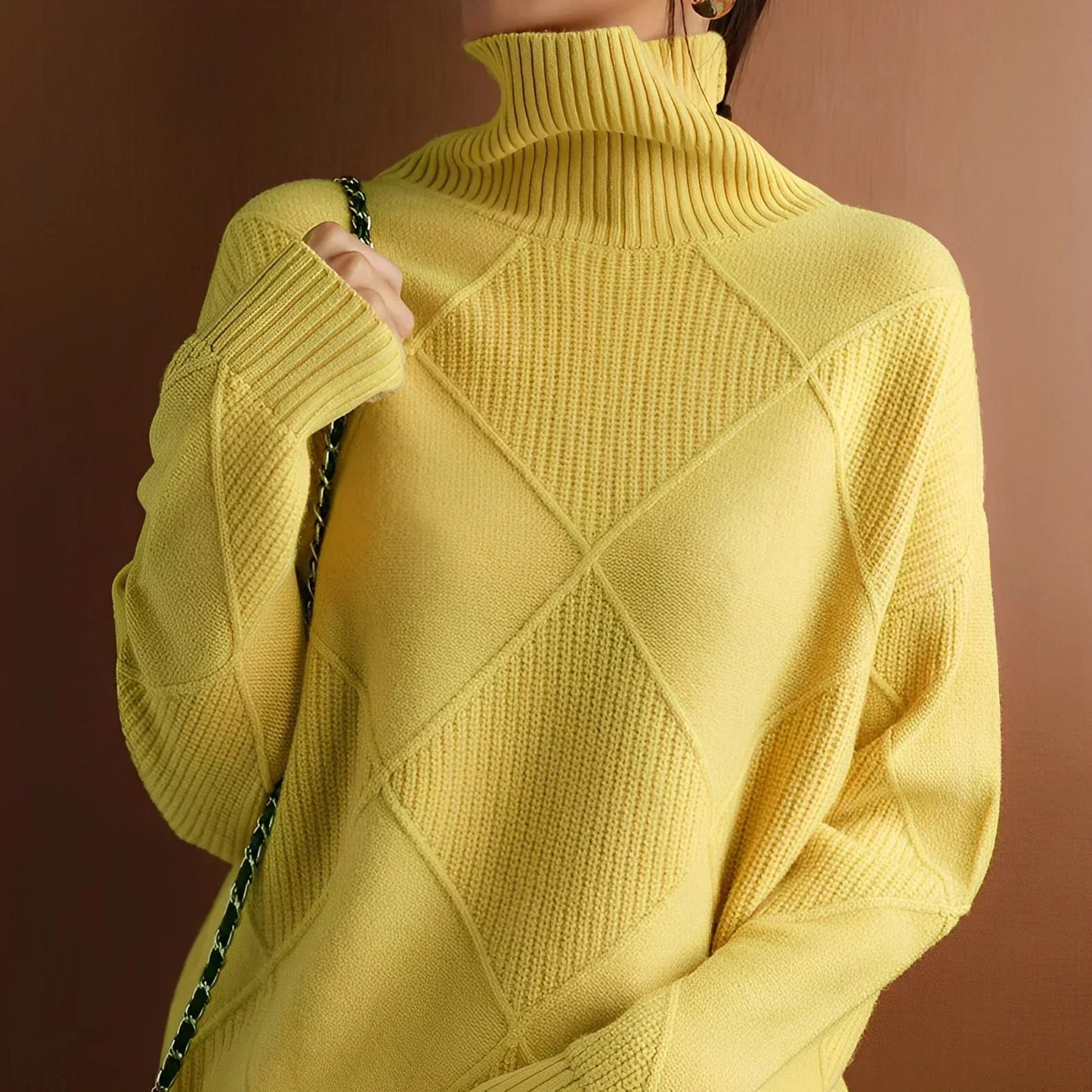 Eileen - Kuscheliger Damen-Rollkragenpullover aus Kaschmir