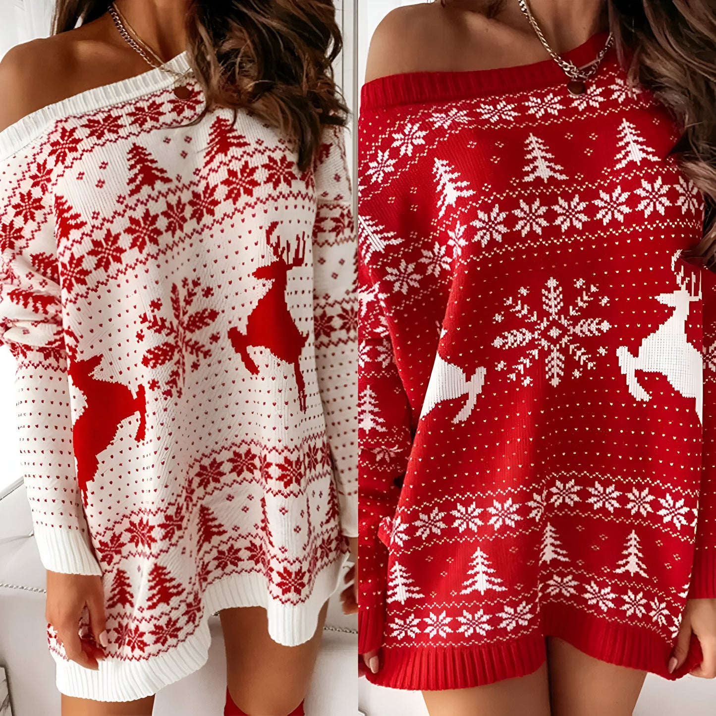 Iliana | Gemütliches Weihnachts-Strickkleid