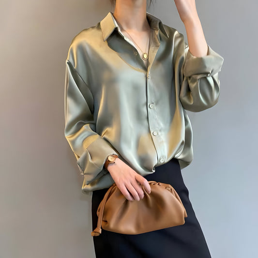 Meryn | Luxuriöse Seidenbluse für jeden formellen Anlas
