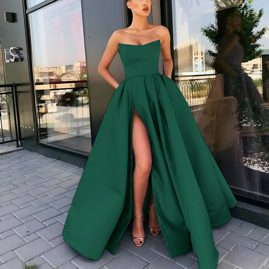 Jolene | Elegantes Abendkleid mit hohem Schlitz