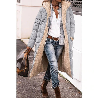 Chloe - Beidseitig tragbare lange Pufferjacke