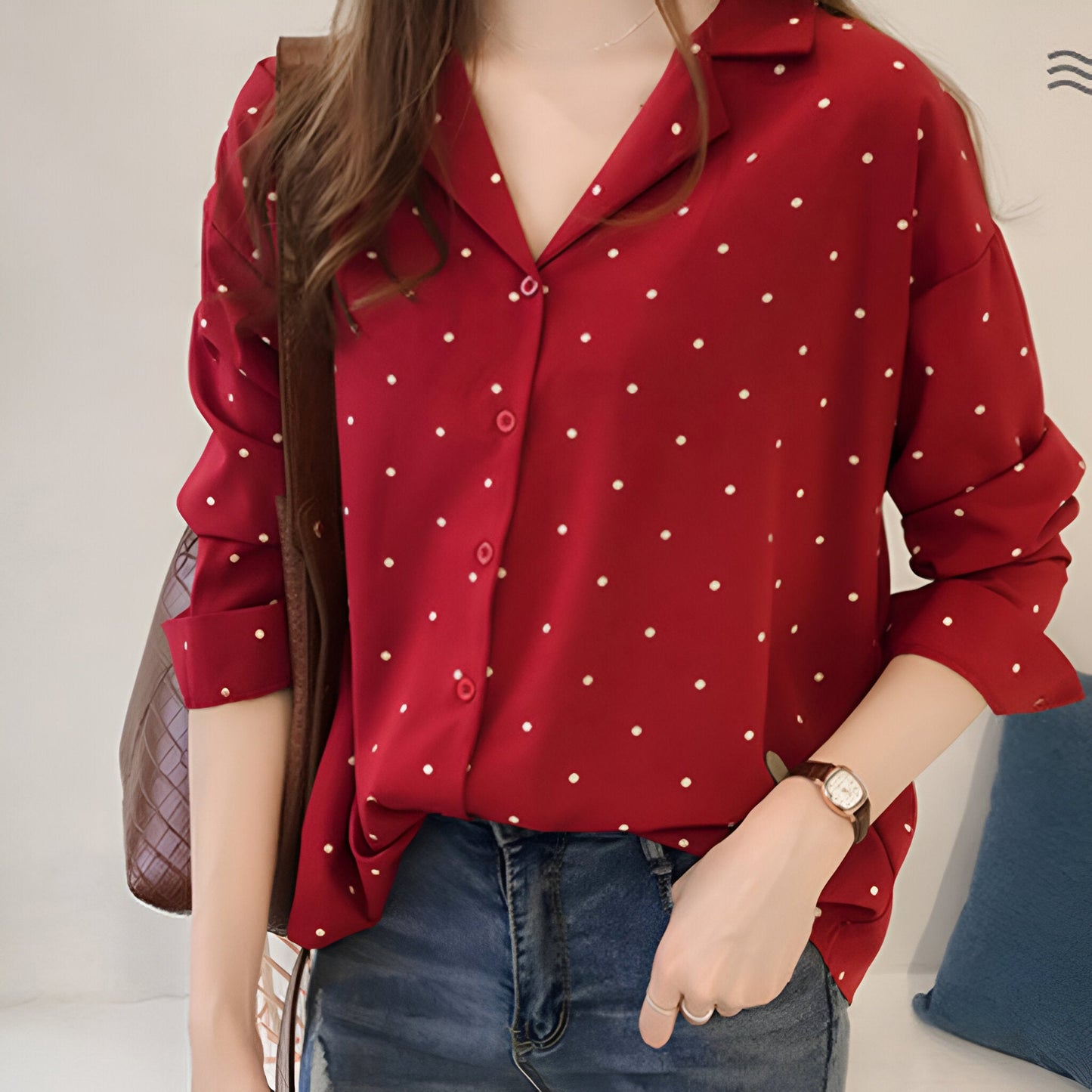 Antero | Verspielte Polka Dot Bluse