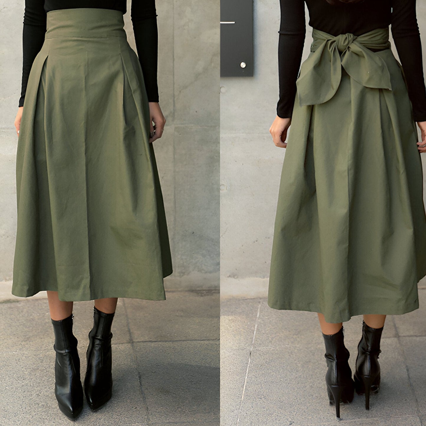 Malena | Damen koreanische Mode langen Rock