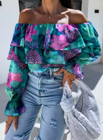 Thalia - Autumn Off-Shoulder Long Sleeves Fashion