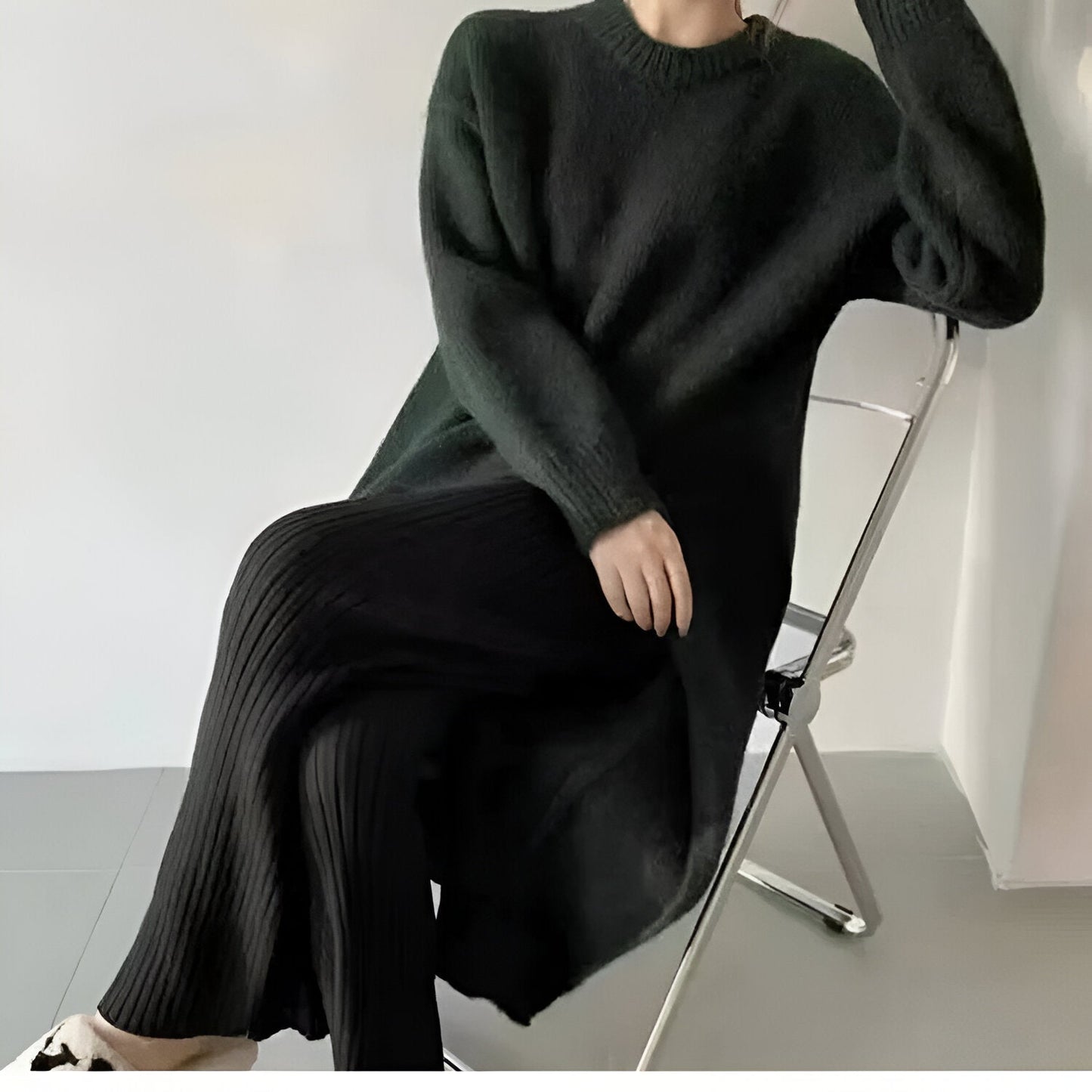 Isa | Bequemes und stylisches Strickkleid mit V-Ausschnitt