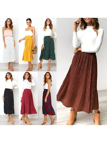 Rafaela |Print Plissee-Midirock für Frauen