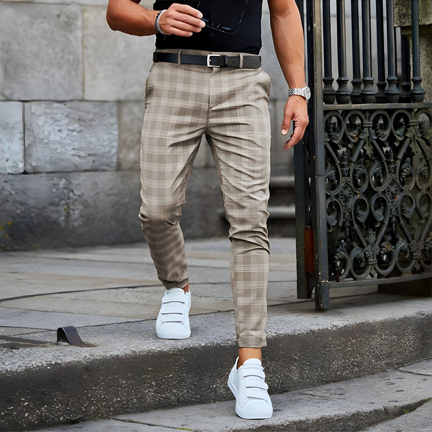 Kian | Stilvolle Karierte Herren Chino