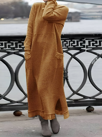 Edita | Gemütliches Samt Sweatshirt Kleid