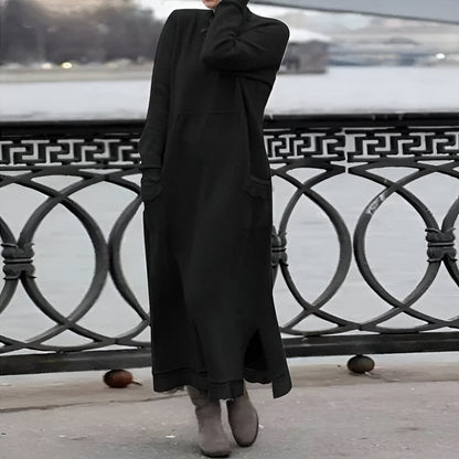 Edita | Gemütliches Samt Sweatshirt Kleid