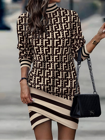 Delphina | Casual High-Collar Mini-Kleid