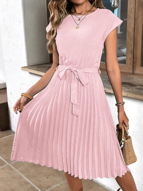 Emy - Kurzärmeliges Plissee-Minikleid für den Sommer
