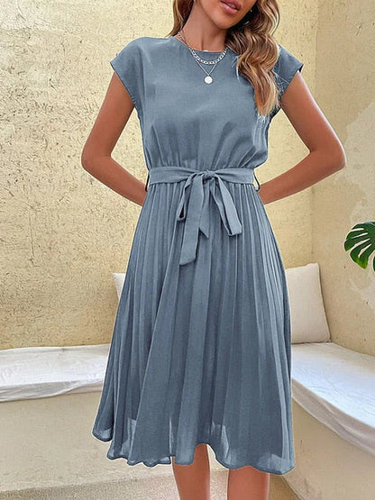 Emy - Kurzärmeliges Plissee-Minikleid für den Sommer