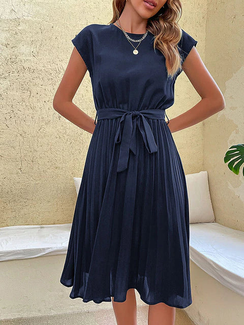 Emy - Kurzärmeliges Plissee-Minikleid für den Sommer