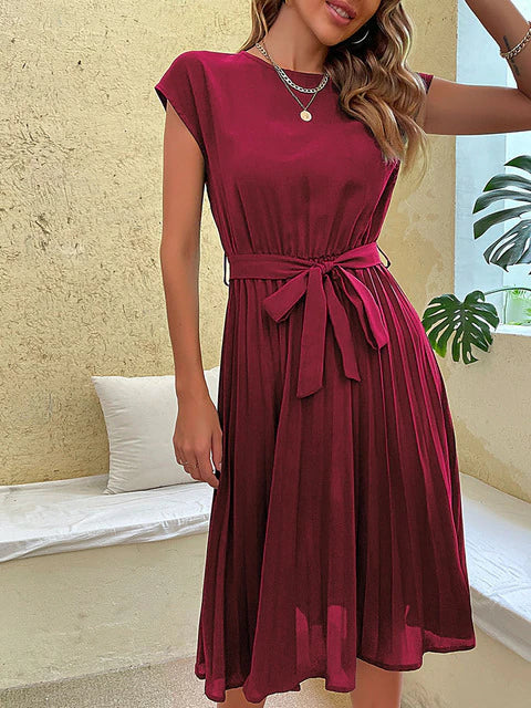 Emy - Kurzärmeliges Plissee-Minikleid für den Sommer