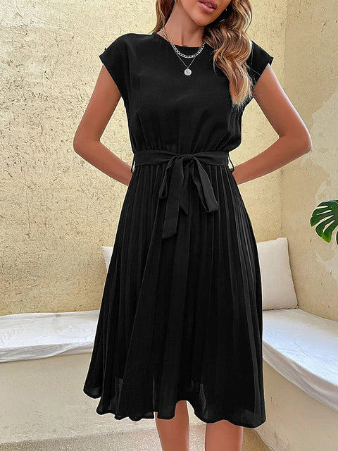 Emy - Kurzärmeliges Plissee-Minikleid für den Sommer