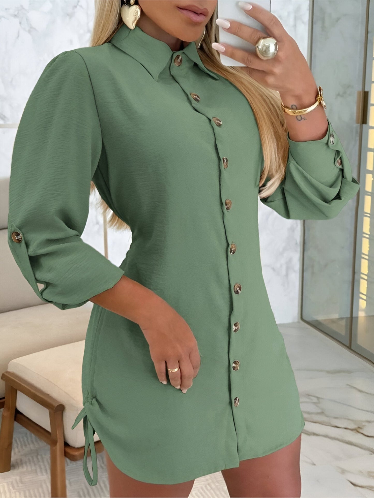 Birgitta | Elegantes Casual Shirtkleid