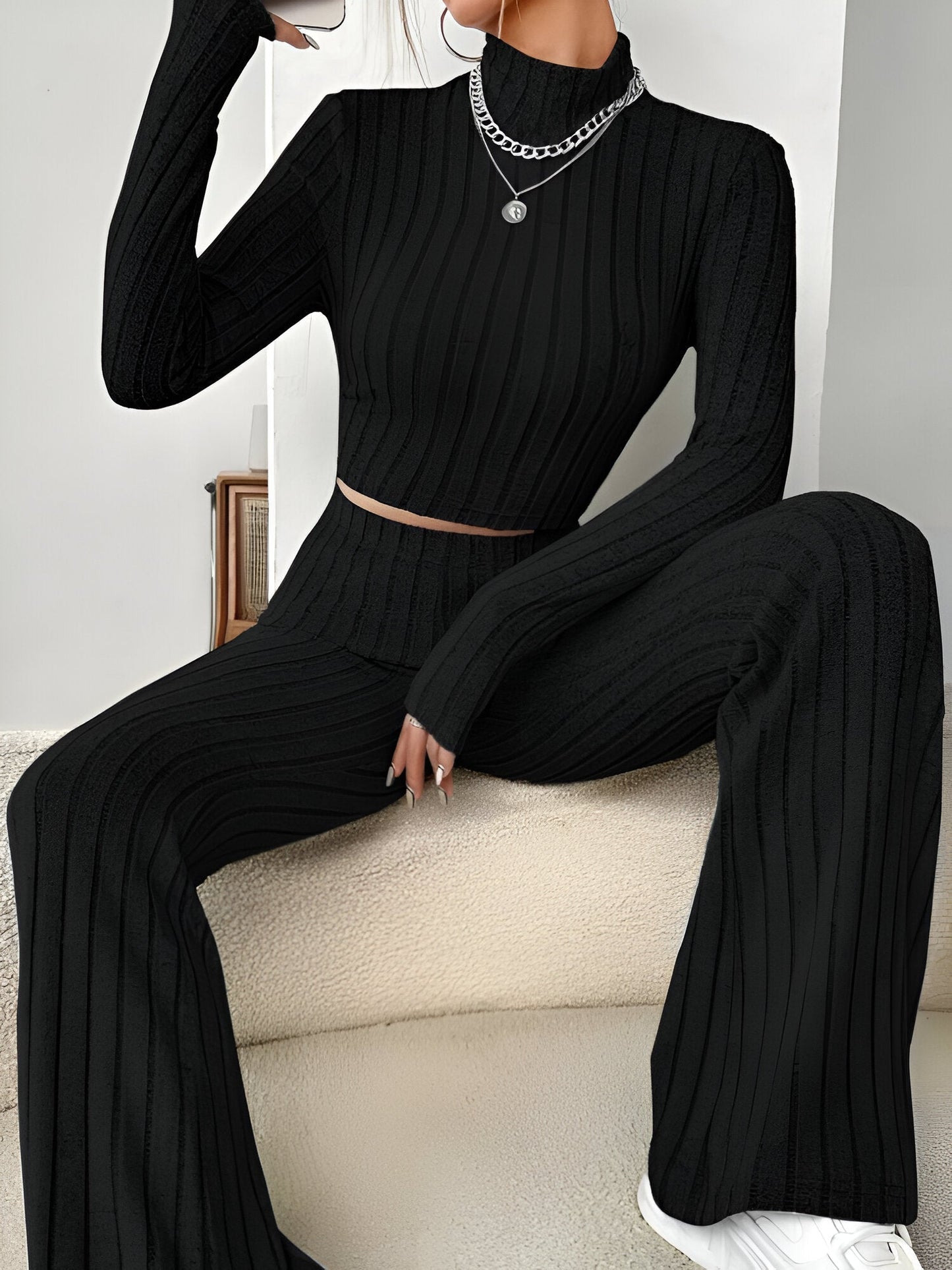 Allegra | Bequemes & Stylisches Strick-2-Teiliges Set