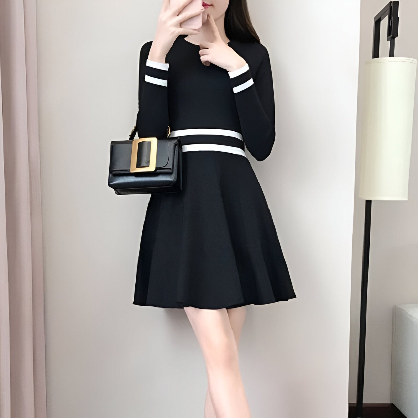 Rafaela | Auffälliges Colorblock-Mini-Kleid für den perfekten Abend