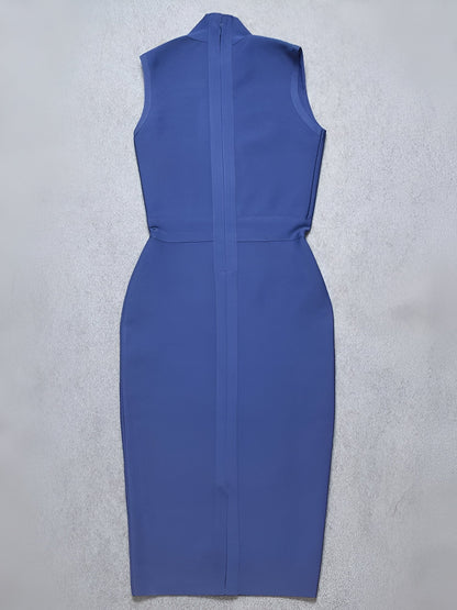 Izolda | Elegantes Blaues Sommer Bandage Kleid