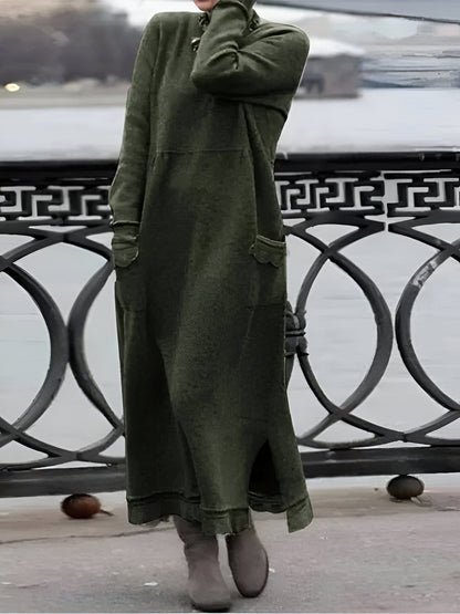 Edita | Gemütliches Samt Sweatshirt Kleid