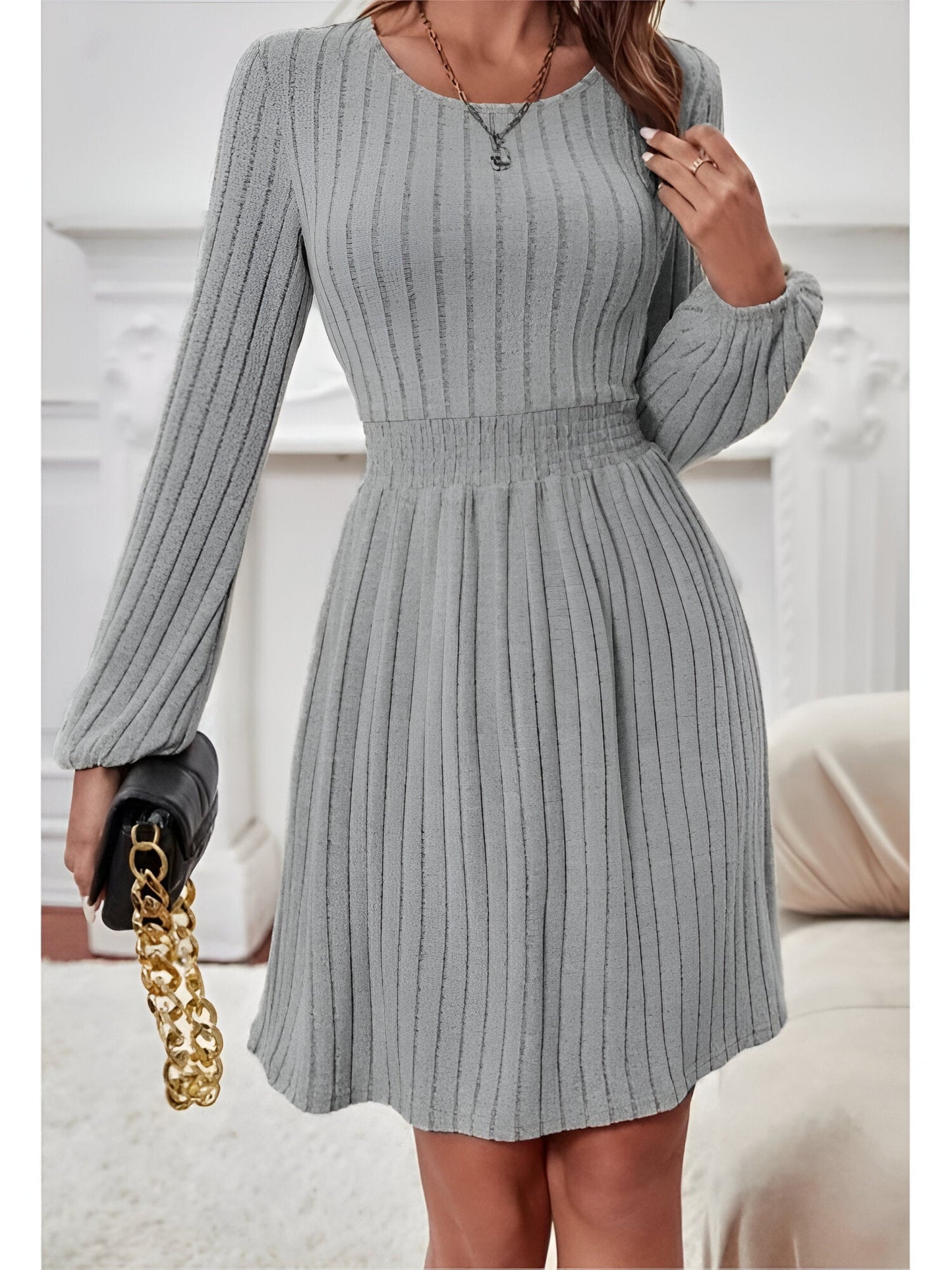 Adela | Elegantes Strick-Midi-Kleid