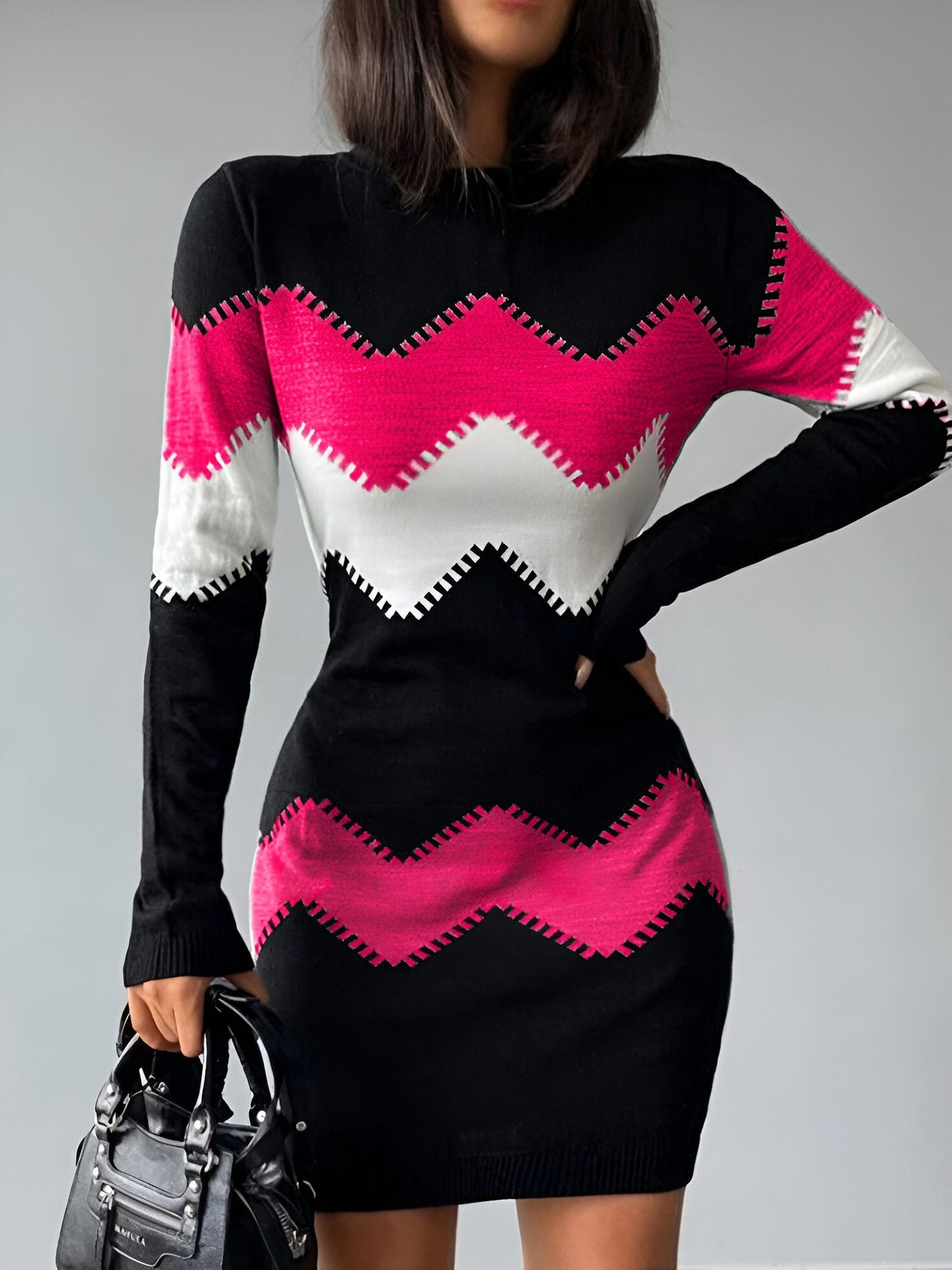 Amal | Elegantes Strick-Bodycon Mini-Kleid