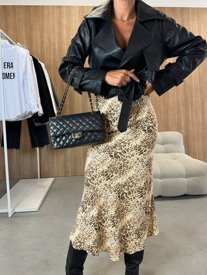 Marcelina | Fashion High Waist Animal Print Shirt für Frauen