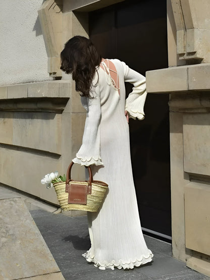 Elza | Elegantes & Sexy Rückendekolleté Rüschenkleid