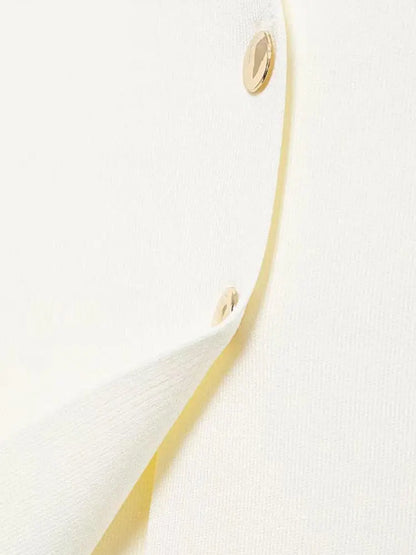 Hinnerk | Lässiges einfarbiges Strickoberteil für Frauen