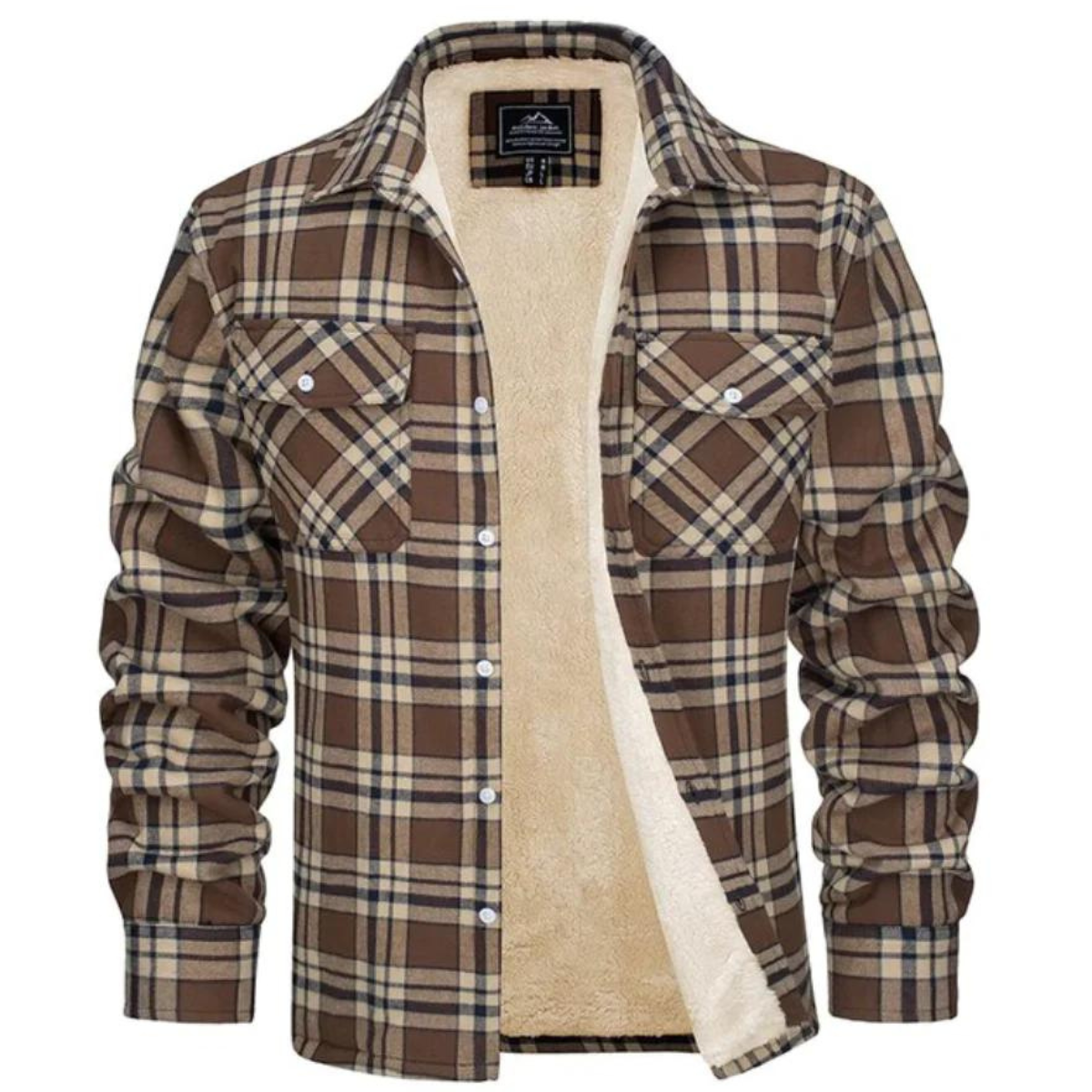 Karierte Jacke mit Fleecefutter - Evans