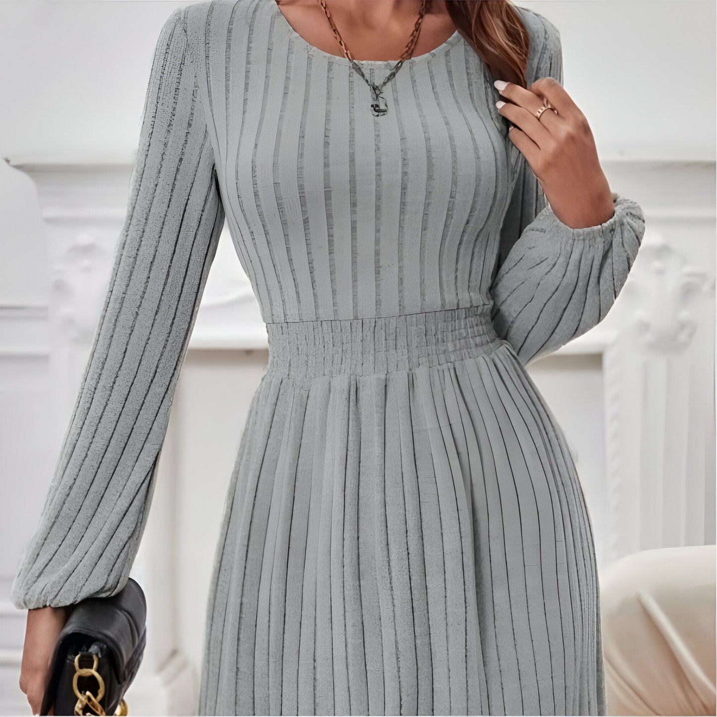 Adela | Elegantes Strick-Midi-Kleid