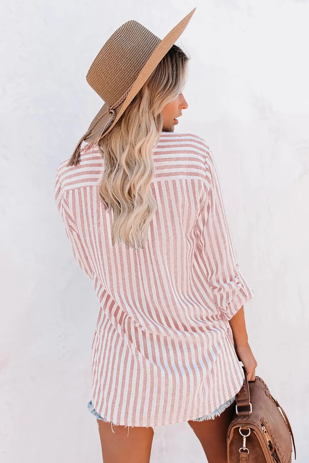 Larissa | Elegante Langarm Streifenbluse