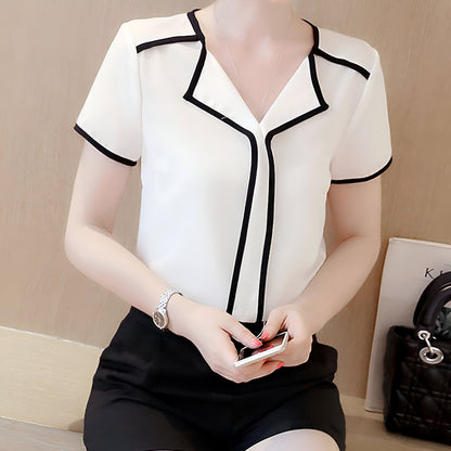 Ivanka | Elegante Chiffon-Bluse mit Knopfleiste