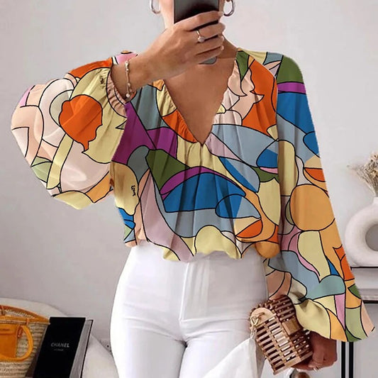 Ida - Elegant gemusterte Bluse