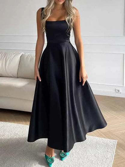 Luna | Modernes ärmelloses Maxikleid mit hoher Taille für Frauen