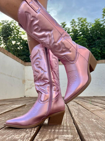 Gracie - legante Metallic-Cowboystiefel