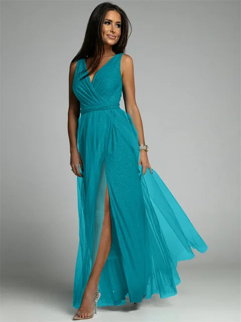 Nova | Elegantes V-Ausschnitt Kleid