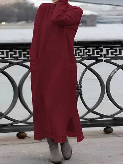 Edita | Gemütliches Samt Sweatshirt Kleid