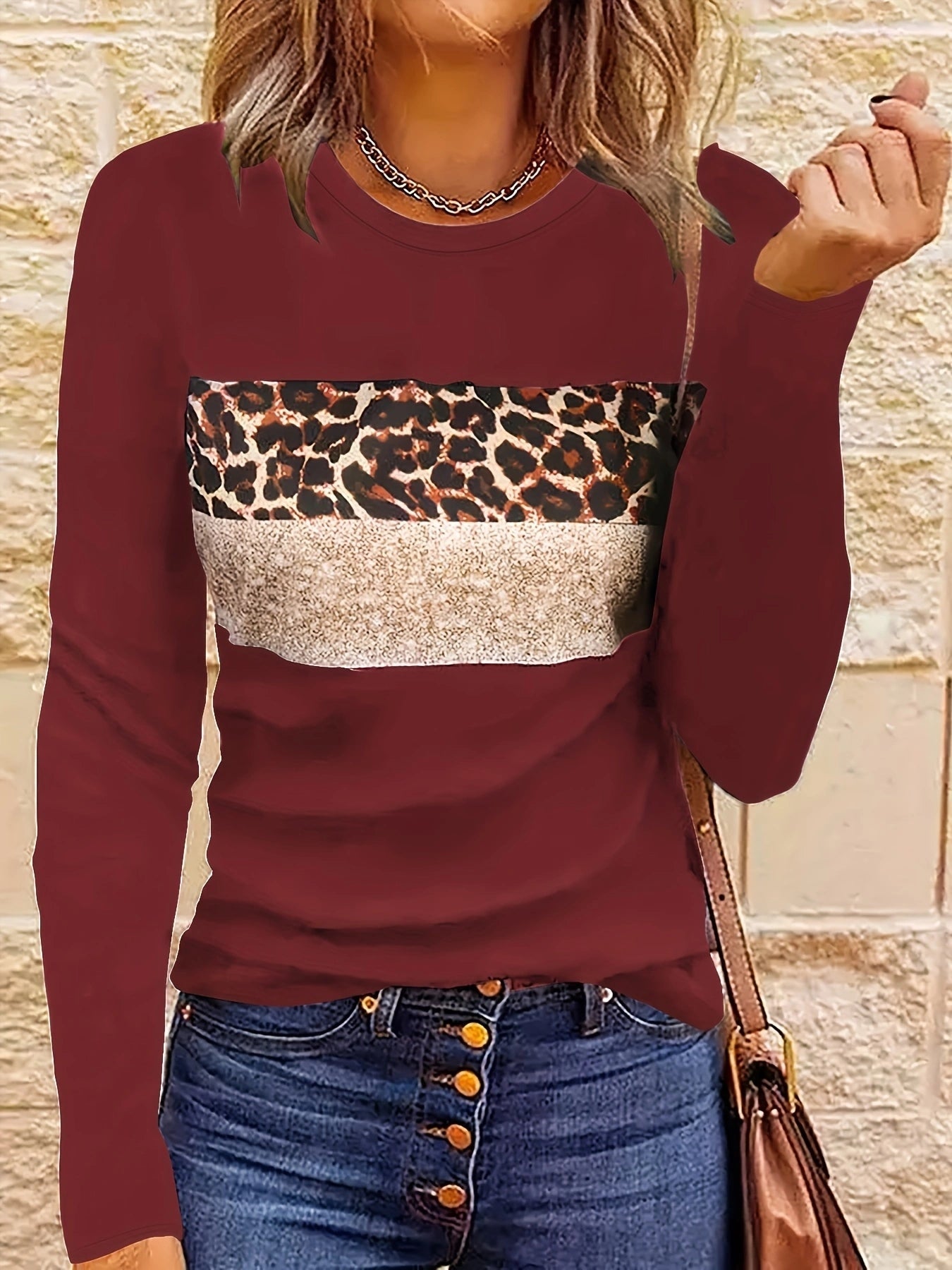 Lada | Das Schicke Leopard-Print Langarmshirt