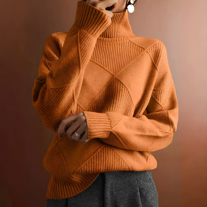 Eileen - Kuscheliger Damen-Rollkragenpullover aus Kaschmir